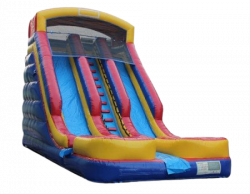 24ft Double Trouble Dual Lane Waterslide w/landing