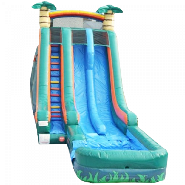 27ft Desert Storm Dual Lane Waterslide W/Pool